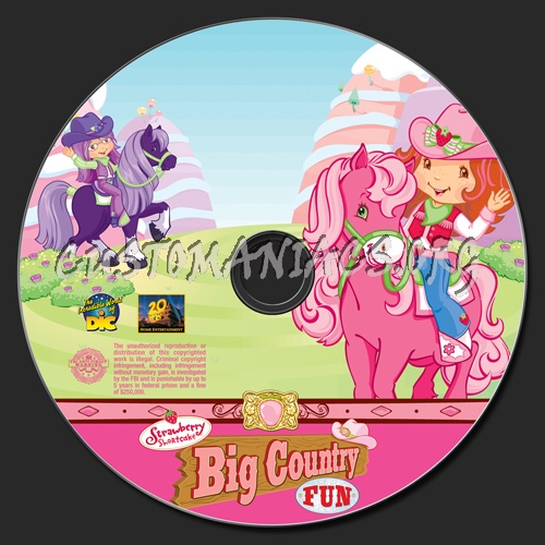 Strawberry Shortcake Big Country Fun dvd label