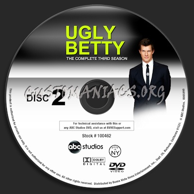 Ugly Betty Season 3 dvd label