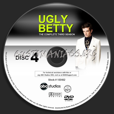 Ugly Betty Season 3 dvd label