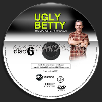 Ugly Betty Season 3 dvd label