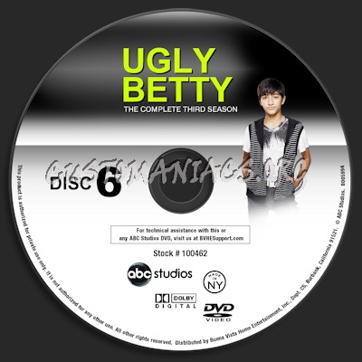 Ugly Betty Season 3 dvd label