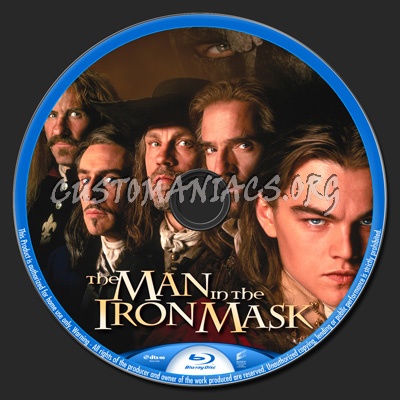 The Man in the Iron Mask blu-ray label