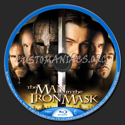 The Man in the Iron Mask blu-ray label