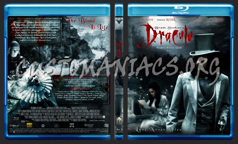 Bram Stoker's Dracula blu-ray cover
