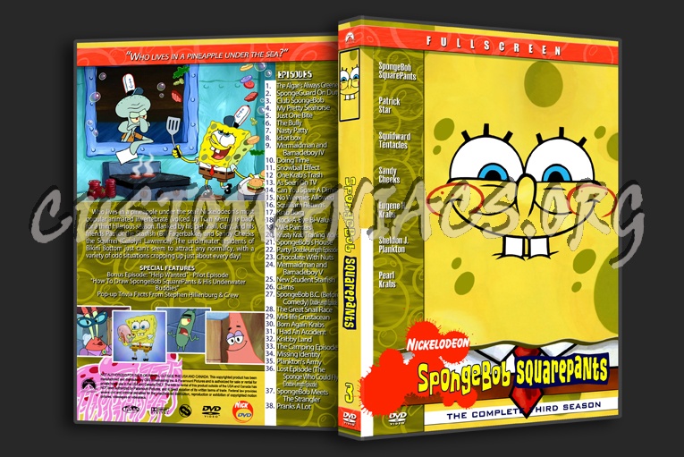 Spongebob Squarepants dvd cover