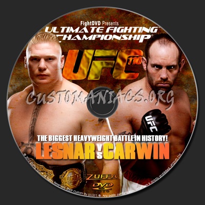 UFC 116 Lesnar vs. Carwin dvd label
