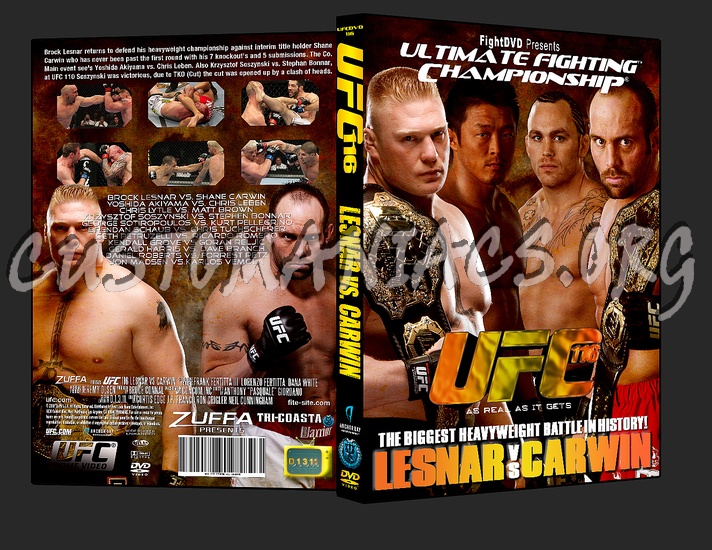 UFC 116 Lesnar vs. Carwin dvd cover