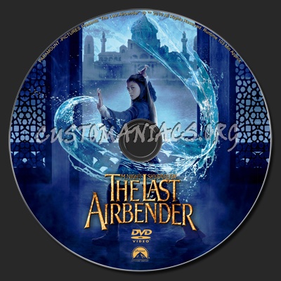 The Last Airbender dvd label