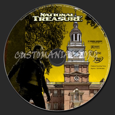 National Treasure dvd label