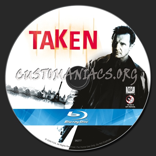 Taken blu-ray label