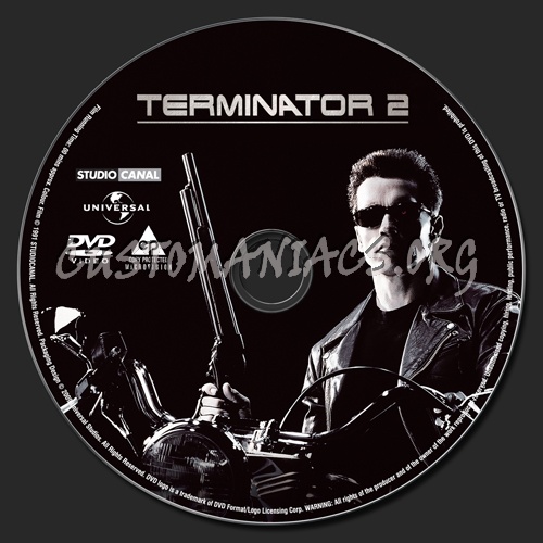 Terminator 2 dvd label