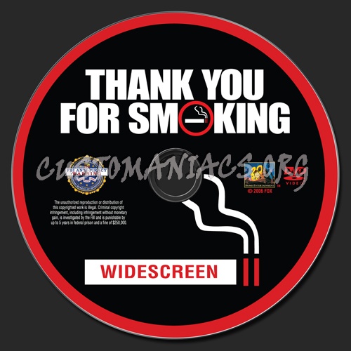 Thank you for Smoking dvd label