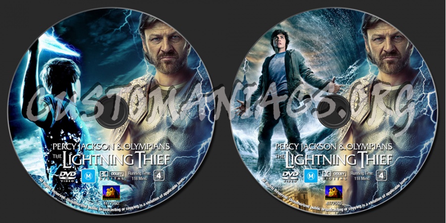 Percy Jackson And The Olympians - The Lightning Thief dvd label