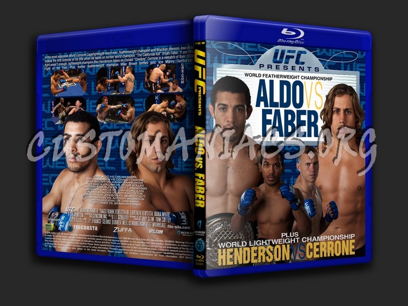 UFC present Aldo vs. Faber blu-ray cover