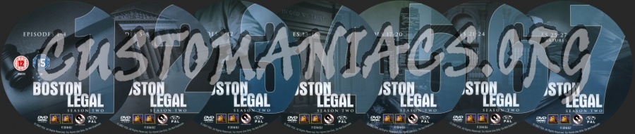 Boston Legal Season 2 dvd label