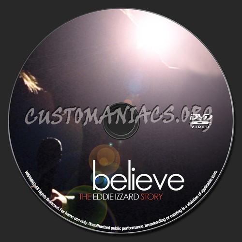 Believe: The Eddie Izzard Story dvd label