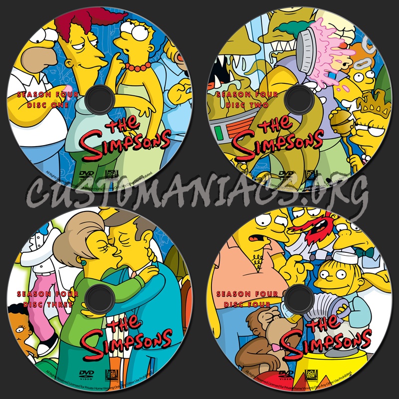 The Simpsons - Season 4 dvd label