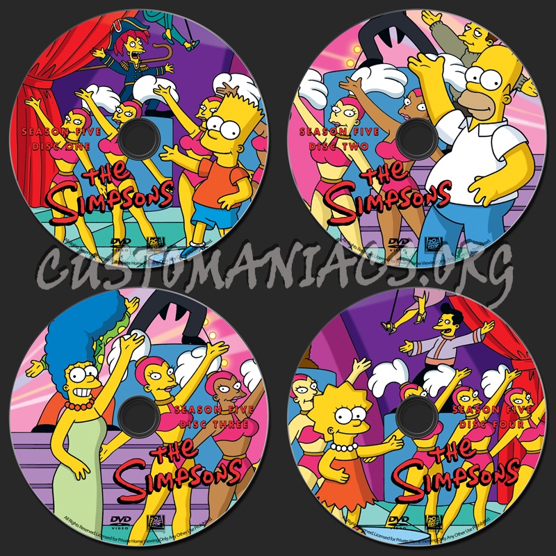 The Simpsons Season 5 Dvd Label Dvd Covers Labels By