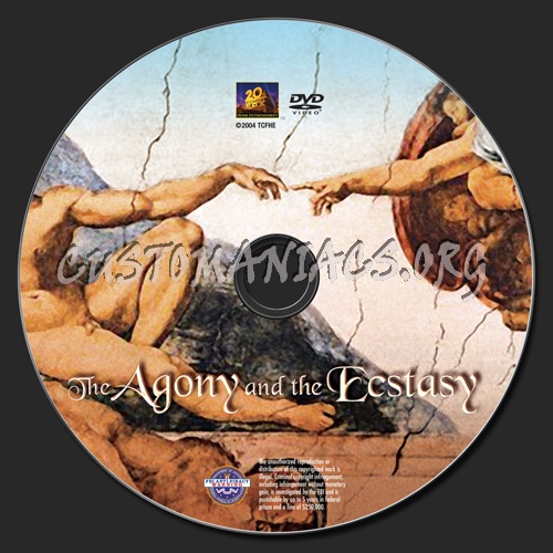 The Agony and the Ecstasy dvd label