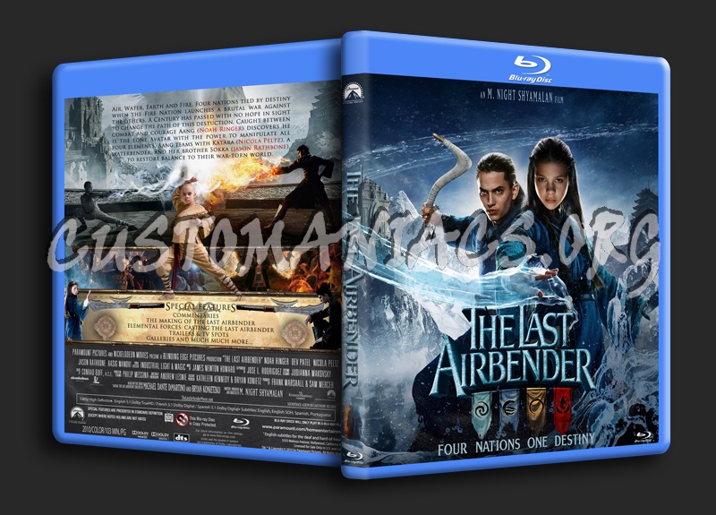 The Last Airbender blu-ray cover