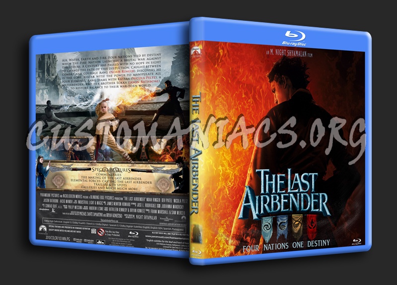 The Last Airbender blu-ray cover