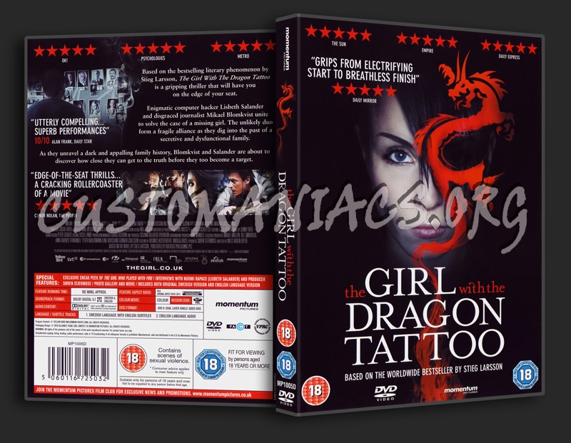 The Girl with the Dragon Tattoo dvd cover