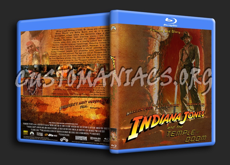 Indiana Jones And The Temple of Doom blu-ray cover