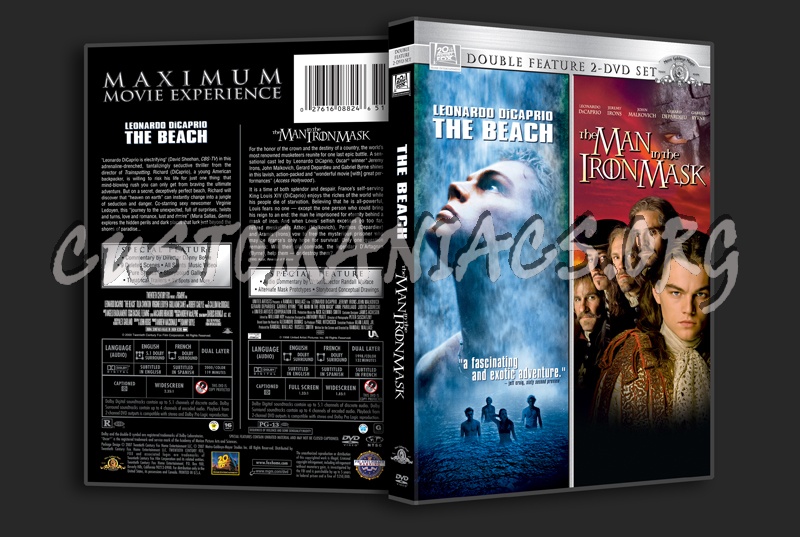 The Beach / The Man in the Iron Mask dvd cover