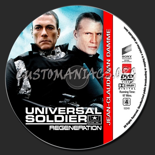 Van Damme Collection - Universal Soldier Regeneration dvd label