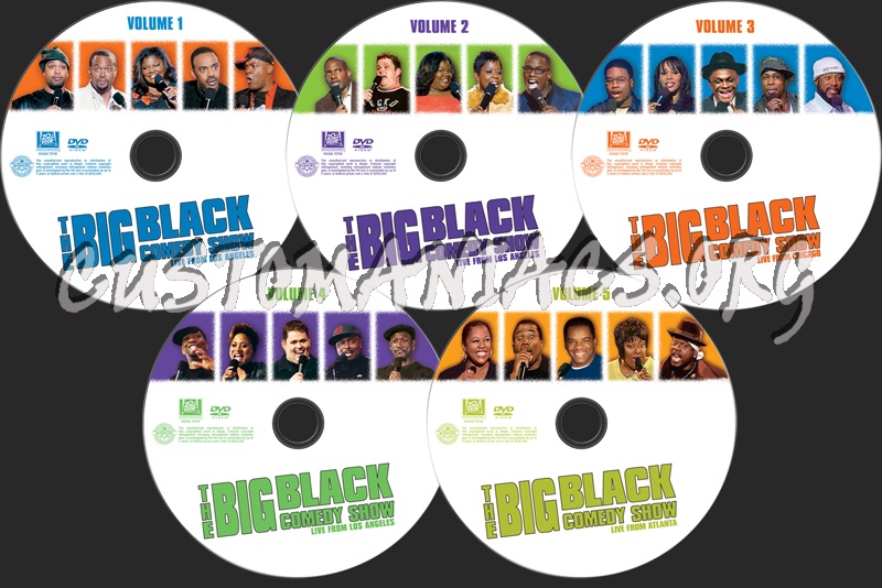 The Big Black Comedy Show Volume 1-5 dvd label