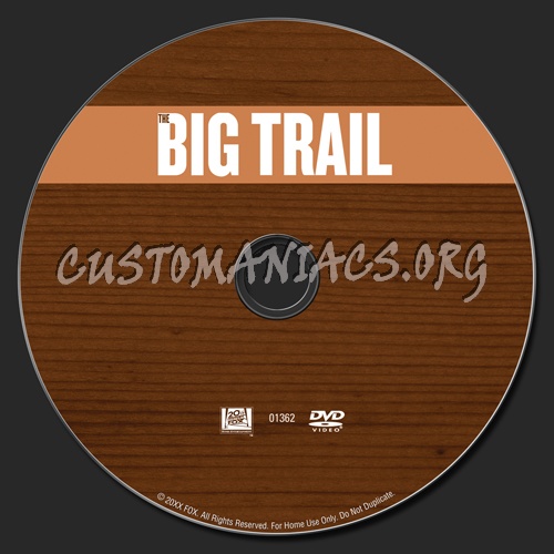 The Big Trail dvd label