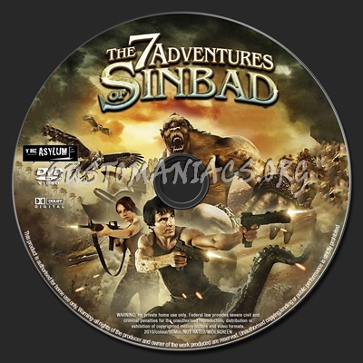 The 7 Adventures of Sinbad dvd label