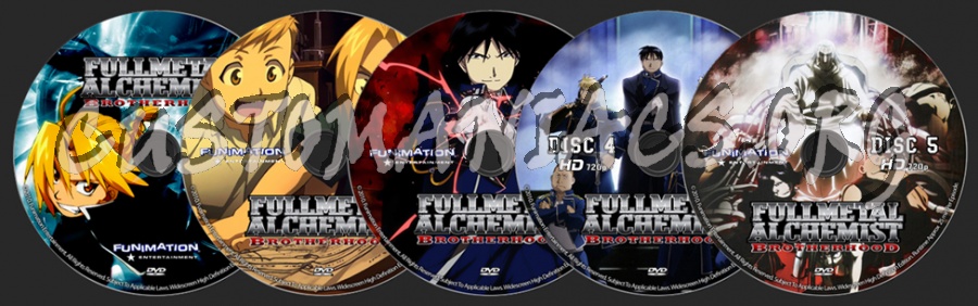 Fullmetal Alchemist Brotherhood dvd label
