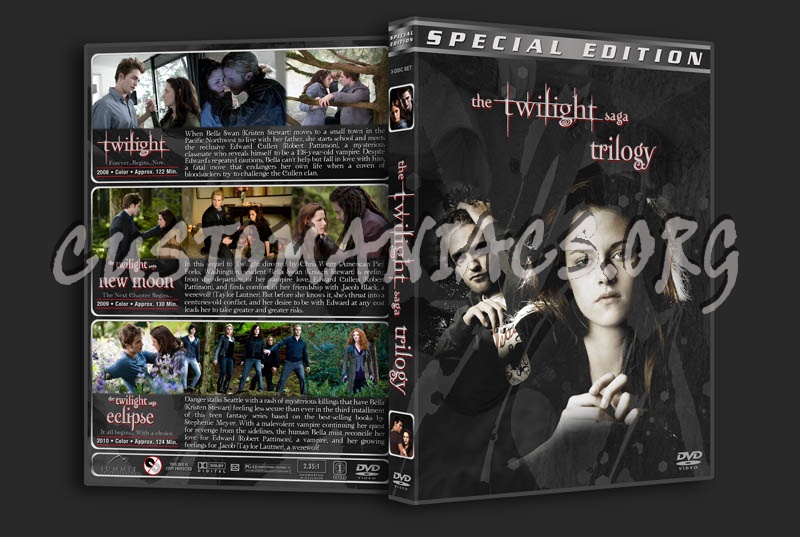 Twilight / New Moon / Eclipse Trilogy dvd cover