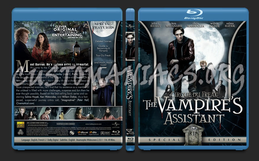 The Vampire's Assistant blu-ray cover