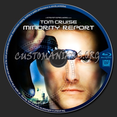 Minority report blu-ray label