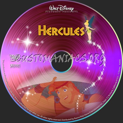 Hercules dvd label