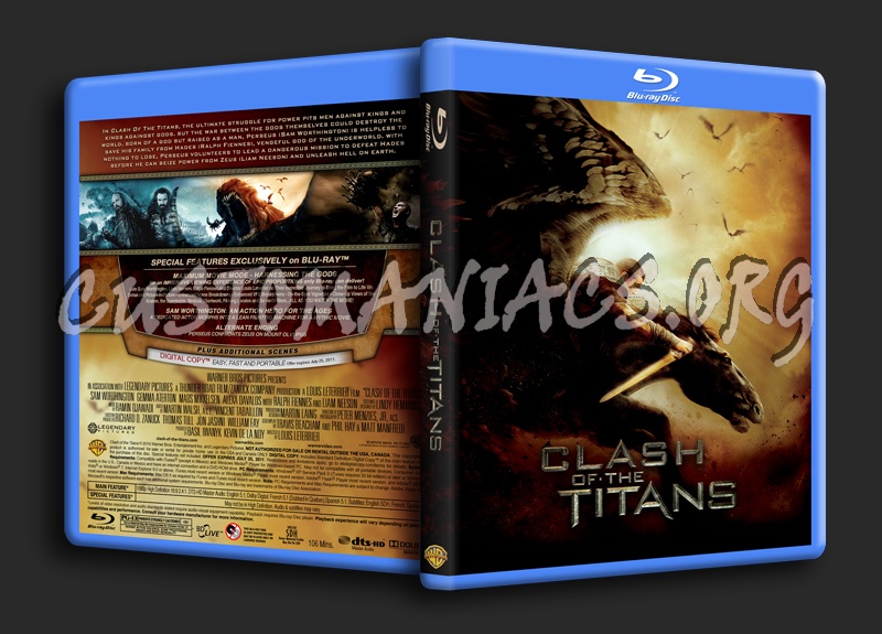 Clash Of The Titans (2010) blu-ray cover