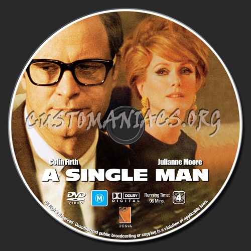 A Single Man dvd label