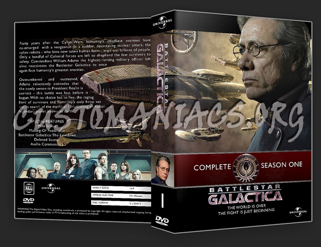 Battlestar Galactica Seasons 1 - 4 dvd cover