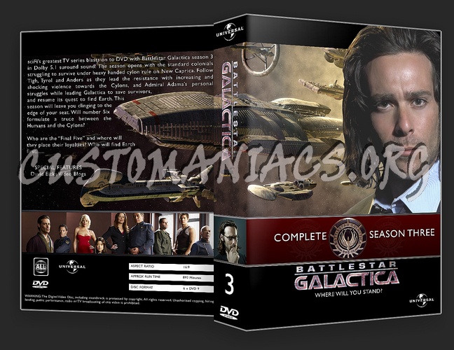 Battlestar Galactica Seasons 1 - 4 dvd cover