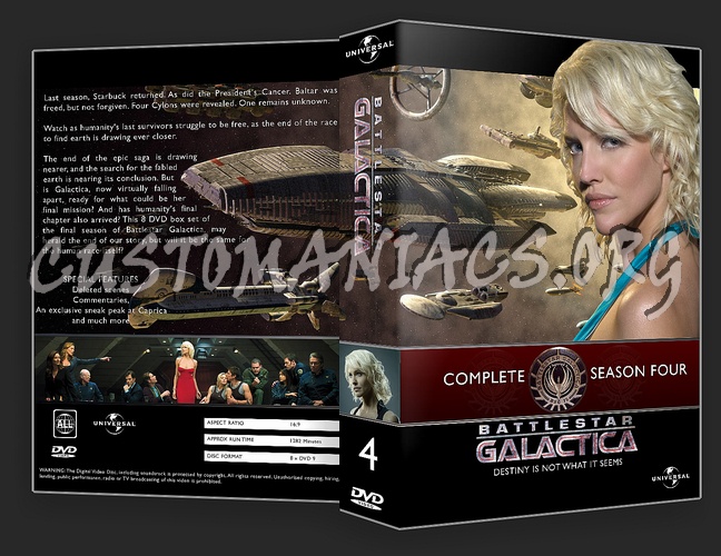 Battlestar Galactica Seasons 1 - 4 dvd cover