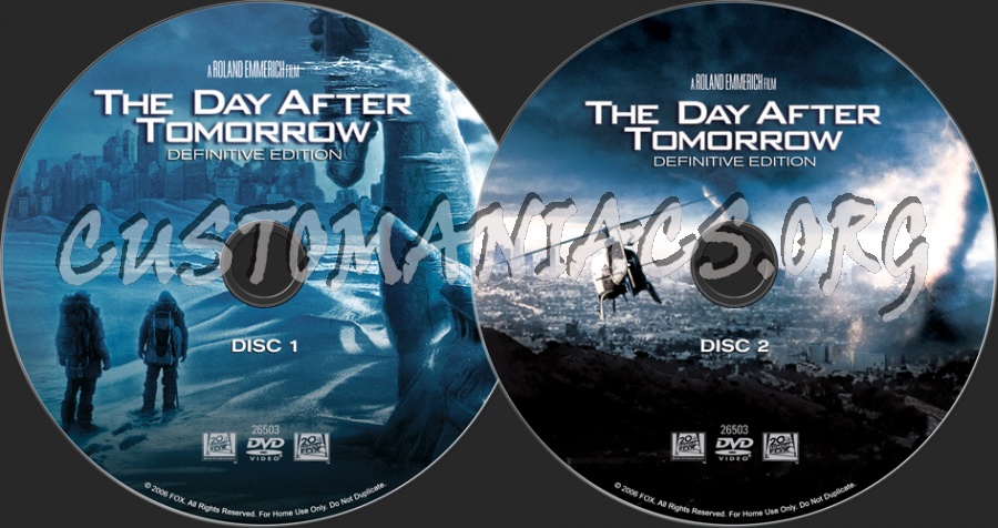 The Day After Tomorrow dvd label