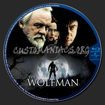 The Wolfman blu-ray label