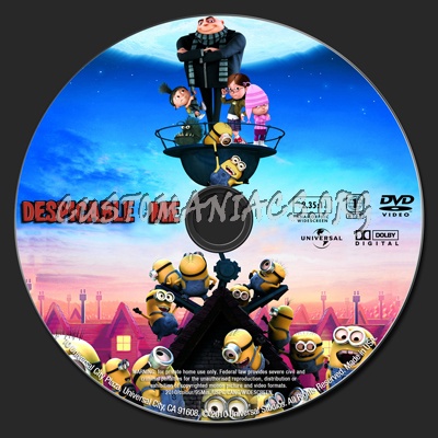 Despicable Me dvd label