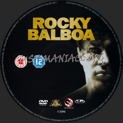 Rocky Balboa dvd label