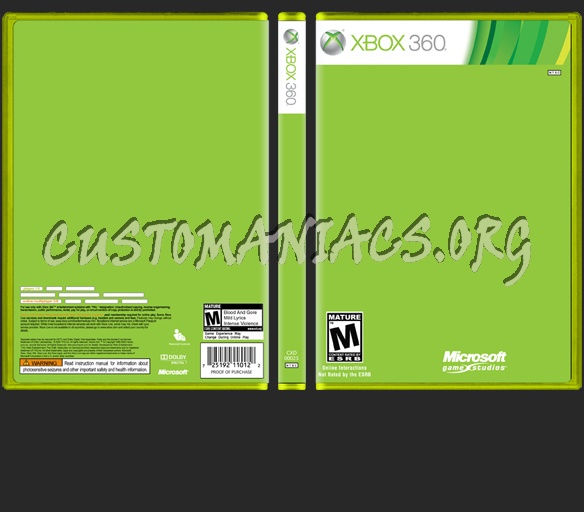 Xbox 360 New Template dvd label