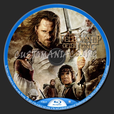 The Lord Of The Rings The Fellowship Of The Ring blu-ray label