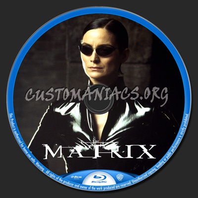 The Matrix blu-ray label