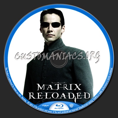The Matrix Reloaded blu-ray label